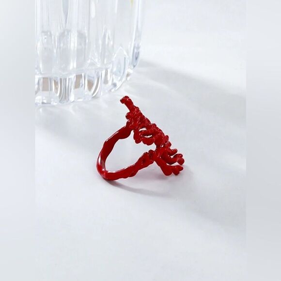 Zara Miro’s Coral Abstraction Bracelet and Ring Set-Bold And Unique - Picture 6 of 13